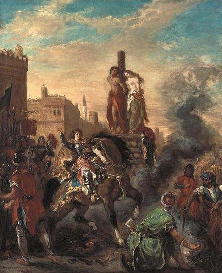Eugene Delacroix Clorinda Rescues Olindo und Sophronia France oil painting art